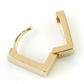 Solid 9ct Square Yellow Gold Huggies, available at Ella Ray Jewellery