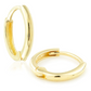 9ct Gold Classic Huggies featuring a sleek and timeless design, perfect for everyday elegance. These versatile earrings add a touch of sophistication to any outfit, suitable for both casual and formal occasions.