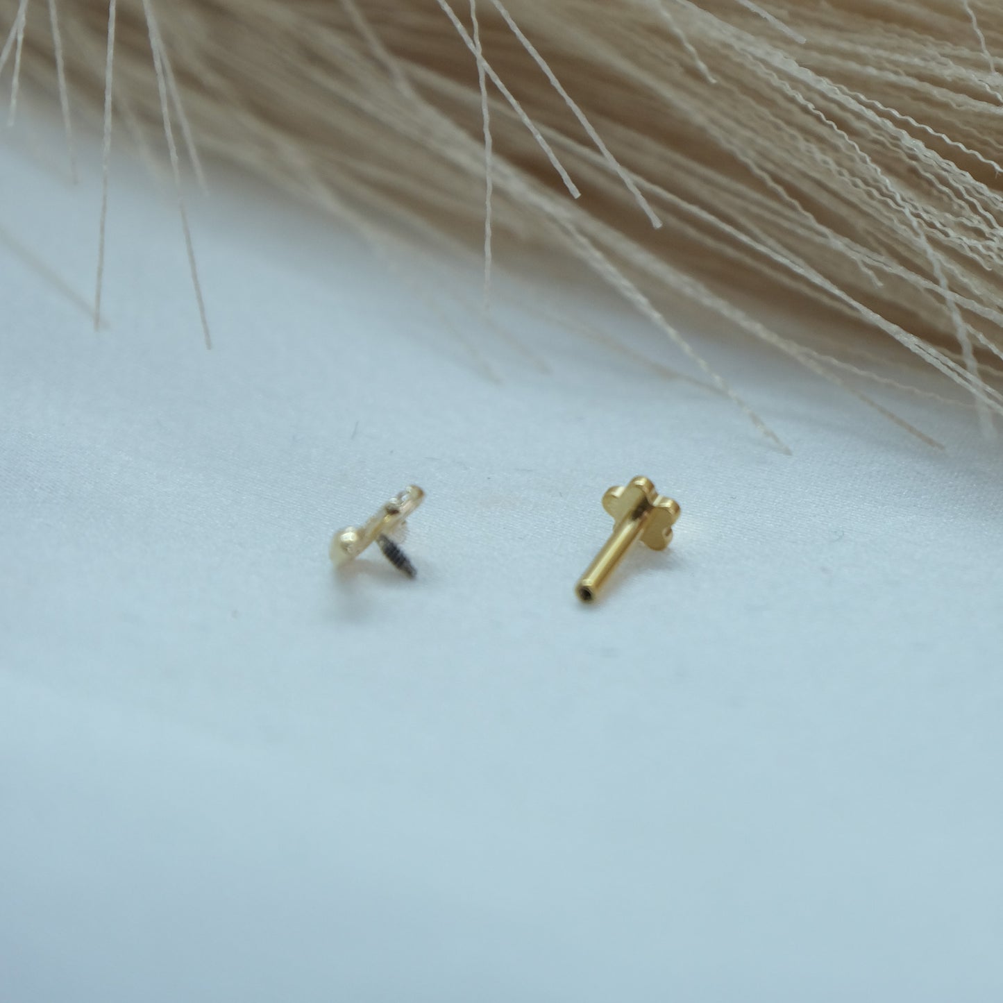 Internal Snake Attachment - 14k Gold Cartilage Earrings