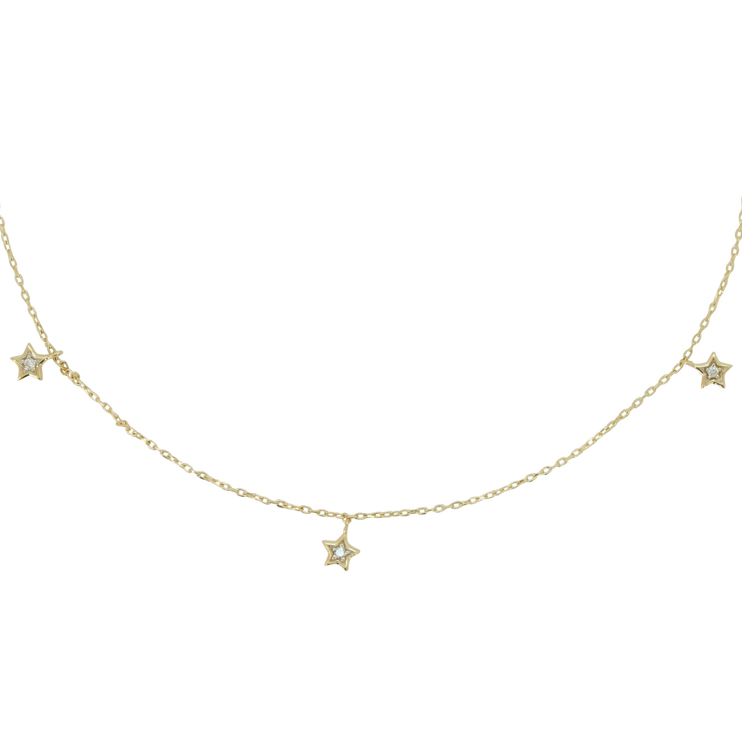 14ct Diamond Star Necklace